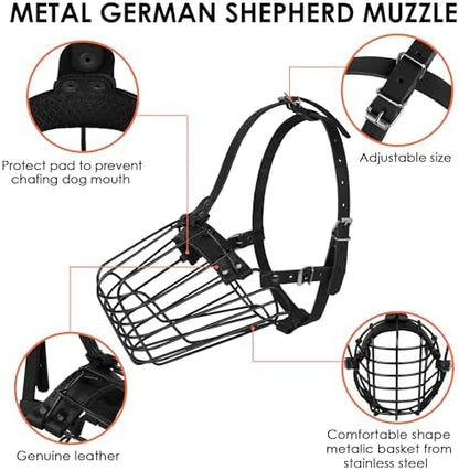 Secure buckle system on Budkas metal dog mask