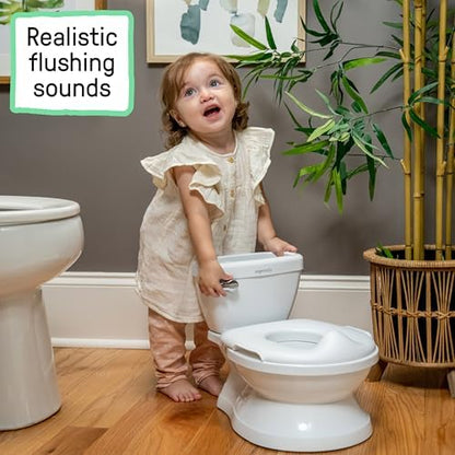 Rear view of Ingenuity potty showing built-in storage compartment