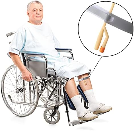 Nuanchu catheter stabilization device being applied to the thigh for tube security.