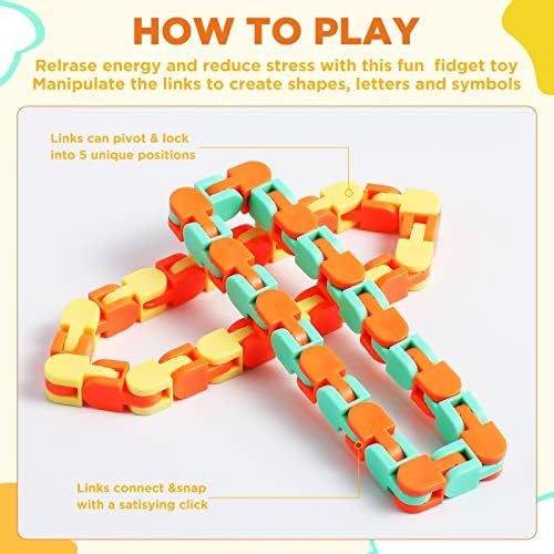 Durable polypropylene links being manipulated by adult hands for mental focus and stress relief.