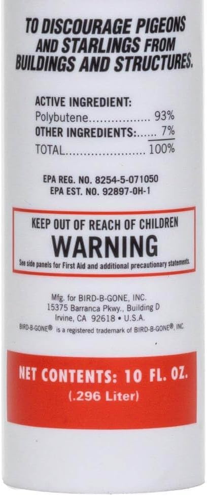 Bird B Gone gel application on an outdoor ledge