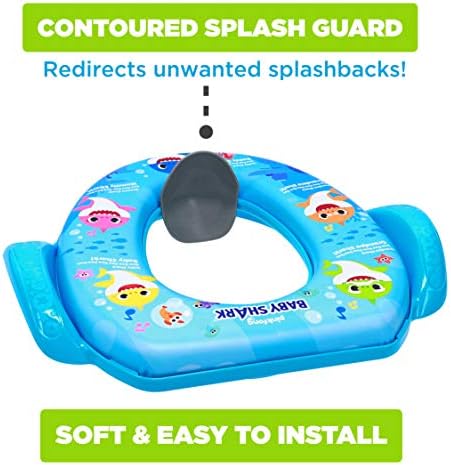 Disassembled components of the soft baby shark training seat demonstrating simple cleaning