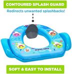 Disassembled components of the soft baby shark training seat demonstrating simple cleaning