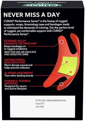 Curad Ironman performance series first aid bandages packaged for sports and outdoor lifestyle wound care
