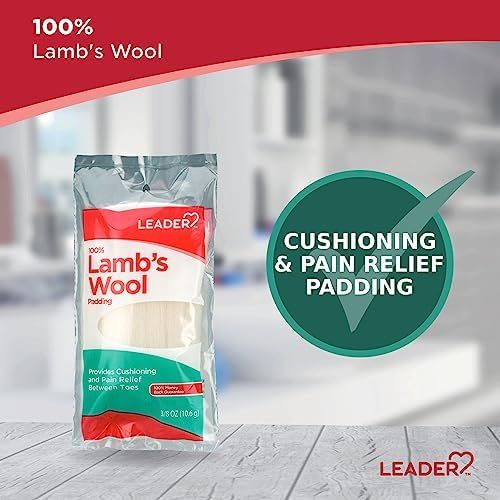 Leader foot care lambswool padding 2 pack for dancers and athletes