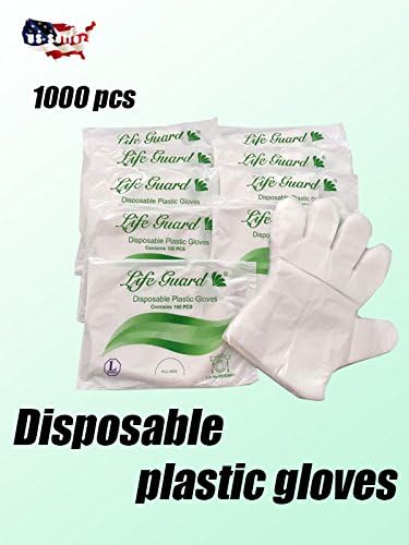 Bulk pack of transparent ambidextrous disposable gloves for hygienic home cleaning.