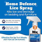 Back of Nix Lice Treatment box with detailed instructions and safety information.