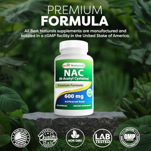 Best Naturals NAC 600mg US imported supplement bottle