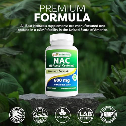 Best Naturals NAC 600mg US imported supplement bottle