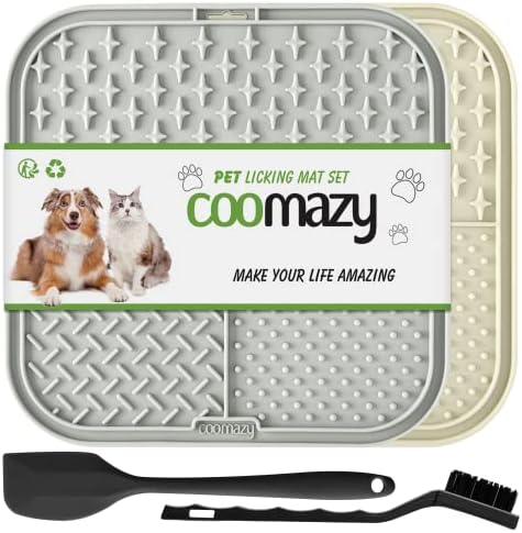 Coomazy Lick Mat 2-Pack showing flexible silicone material