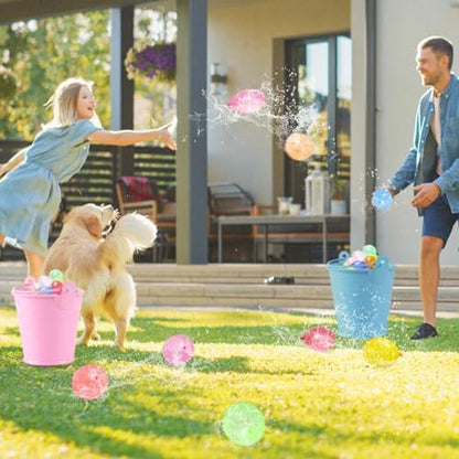 Detailed view of the durable natural rubber texture of uninflated Hibery water balloons