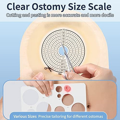 Rainlotus ostomy supplies drainable pouches showing the integrated hook and loop closure system