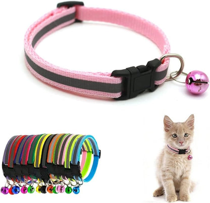 Cat Collar with Bell, Reflective XS Dog Collars Soft Adjustable Buckle for XXS XSmall Extra Small Puppy Female Male Tiny Pets Dogs Girl Yorkie Chihuahua X-Small(Yellow Green) - Image 9