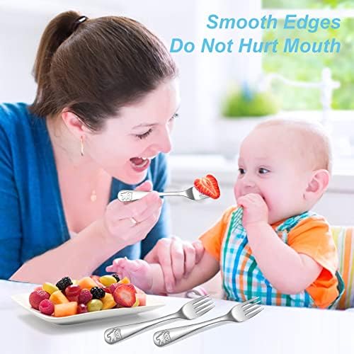 Erinnmy 24 piece kids fork set for self feeding