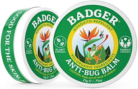 Badger natural insect repellent with citronella and lemongrass for family safe protection.
