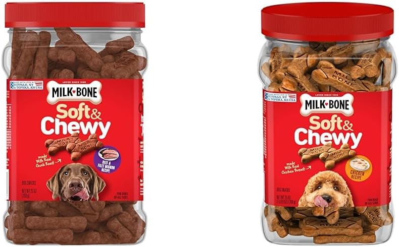 Milk-Bone Soft & Chewy Dog Treats, Made with Real Beef & Filet Mignon, 25 Ounce Canister - Image 11