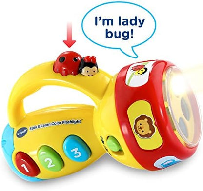 VTech interactive electronic toy displaying the ladybug song button and chunky grip