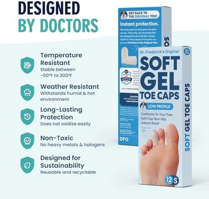Imported USA foot care gel sleeves for treating corns and calluses on toes.