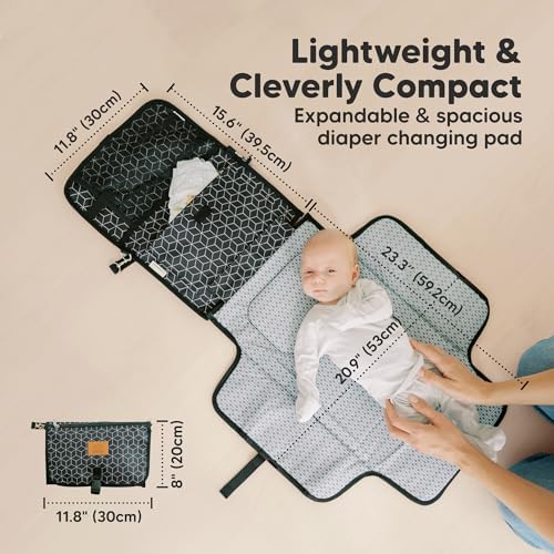 Side view of KeaBabies diaper clutch with stroller hooks