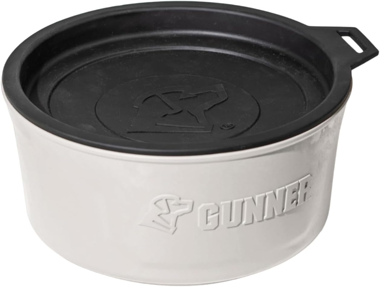 GUNNER Dog Bowl with Spill-Proof Travel Lid- K9 Companion Food & Water Bowl, Lightweight Rust-Proof & Shock Resistant Stackable, Leak Resistant Nesting Lid, (Tan) - Image 11