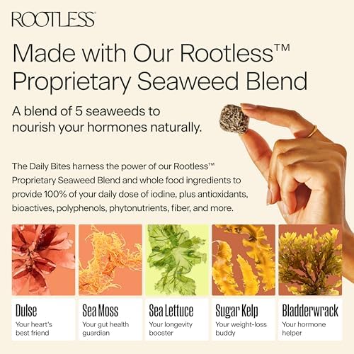 Rootless hormone support seaweed snack packaging details