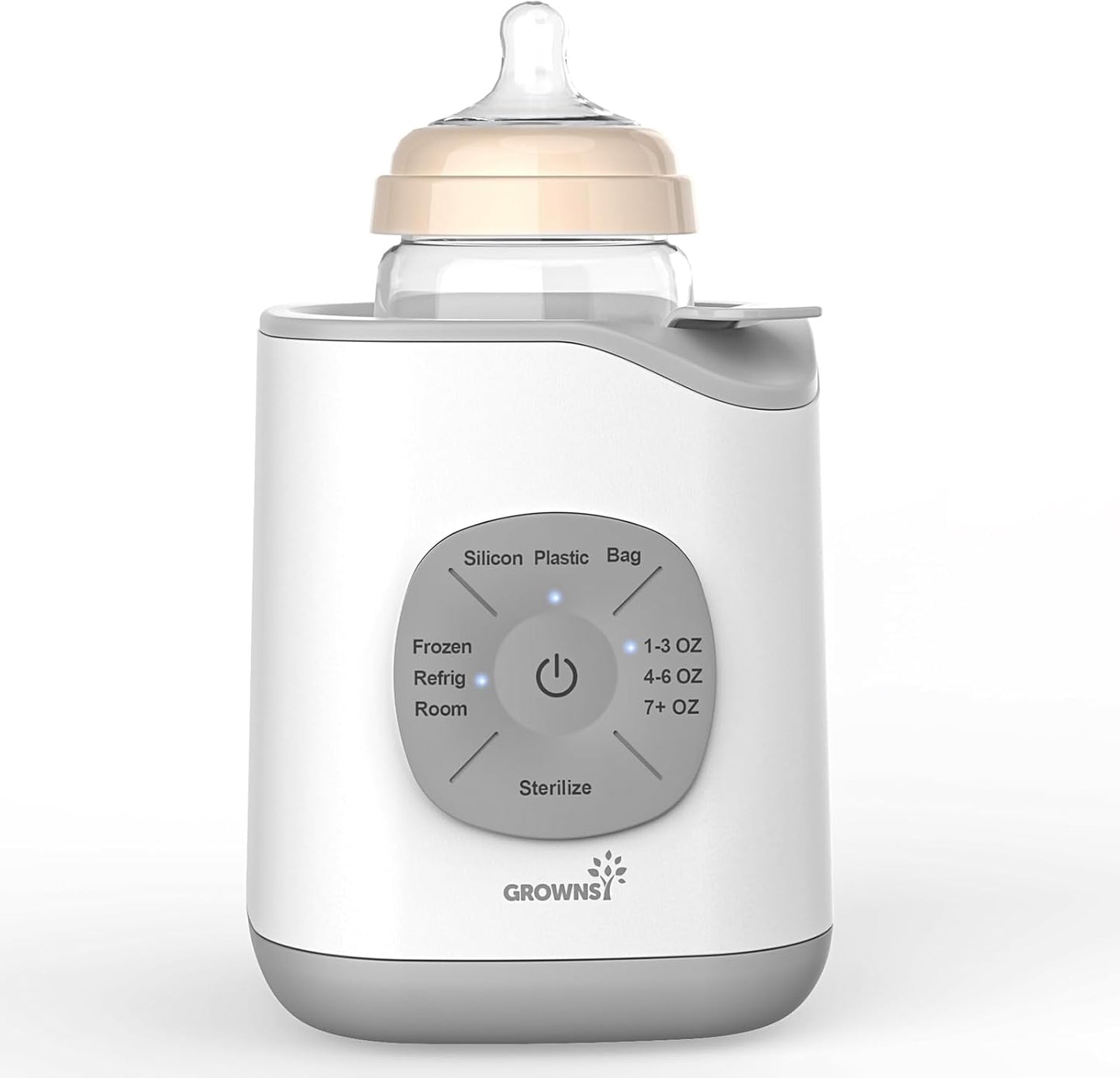 Grownsy intelligent baby bottle warmer front view