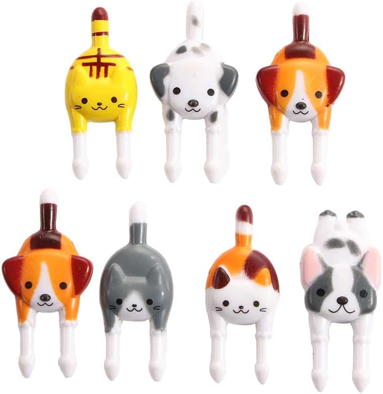 Vctitil cute animal fruit fork set front view