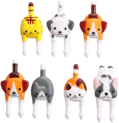 Vctitil cute animal fruit fork set front view