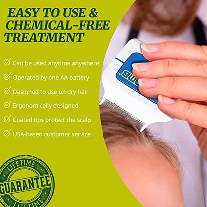 LiceGuard RobiComb battery compartment and power switch for easy operation