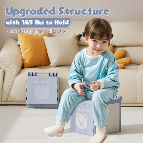 Travel Potty for Toddler with 3 Rolls Potty Liners, 20 Pcs Absorbent Pads, Foldable Car Potty for Toddler, Portable Potty Seat for Toddler Travel, Portable Potty for Tollder Outdoor and Camping Use - Image 7