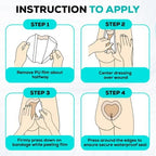 MedVance pressure ulcer medical dressing box showing dimensions and application instructions
