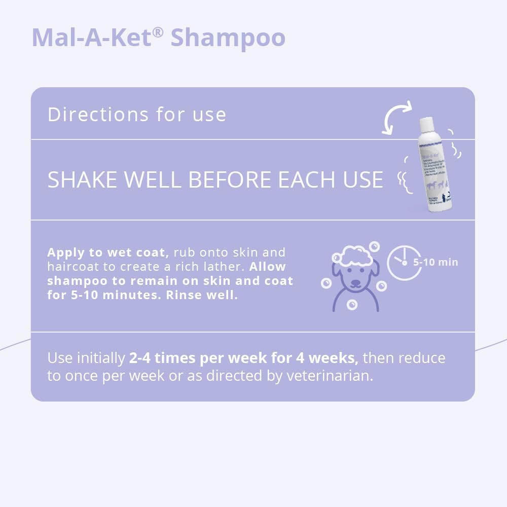 Dechra pet shampoo 8 fluid ounce bottle packaging details