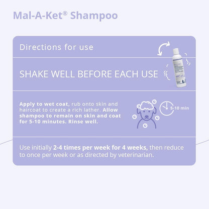 Dechra pet shampoo 8 fluid ounce bottle packaging details