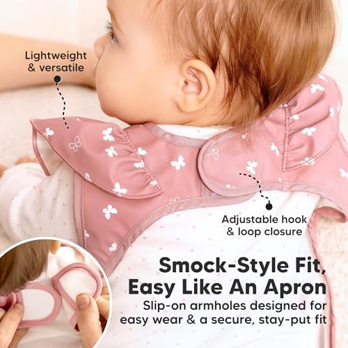 KeaBabies waterproof bib with food catcher pocket for toddler mealtime