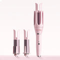 Tsuyagla 3-in-1 automatic curling iron pink front view