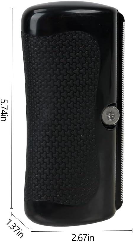 Professional pet groomer using Maximilian brush on animal coat