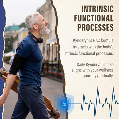 Kynderynl liver focused antioxidant formula featuring clean vegan certified product seals and packaging details