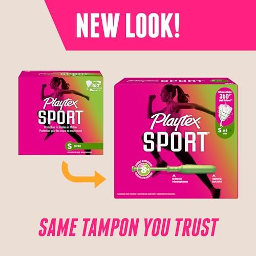 Unscented fragrance free Playtex tampons with contoured plastic applicator for easy use.
