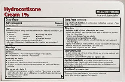 Authentic USA imported hydrocortisone cream with aloe vera for skin inflammation and rashes.