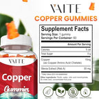 VAITE Copper Supplement Gummies orange flavored chewable gummies texture