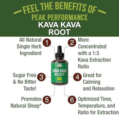 Highly concentrated kava kava liquid drops showing the glass dropper applicator