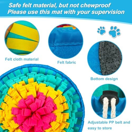 Vivifying Snuffle Mat for Dogs non-slip bottom base detail