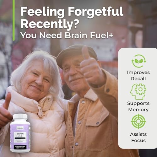 Vita Organics Brain Fuel Plus bottle side angle display
