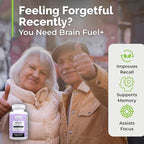 Vita Organics Brain Fuel Plus bottle side angle display