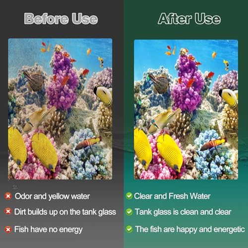 Demonstration of the water purification layers inside the Xbbwmrs medium aquarium filter.