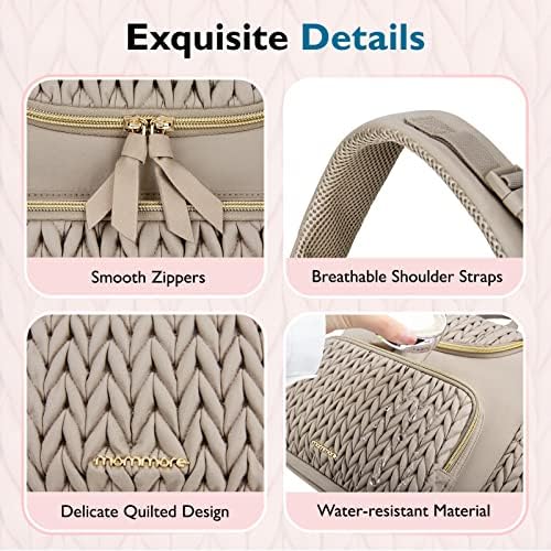 Mommore diaper backpack displayed with portable changing pad
