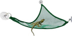 Green breathable nylon mesh reptile lounger for geckos and snakes