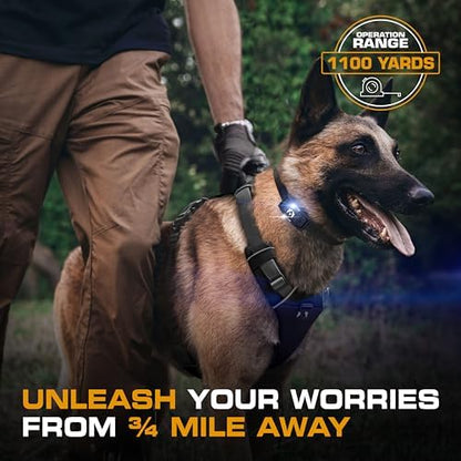 Side view of Invirox electronic collar strap for large dogs