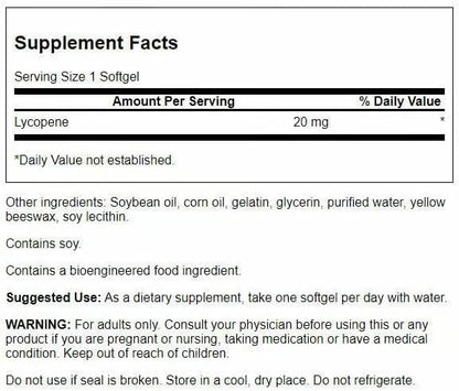 Swanson Lycopene two pack packaging showing authentic antioxidant softgels for heart health