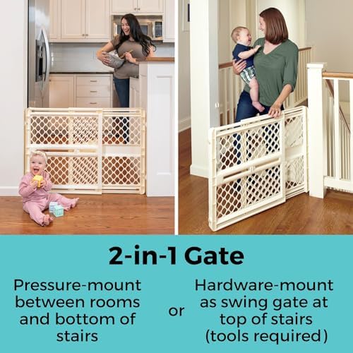 Close up view of the climb resistant plastic texture on the Toddleroo safety gate panel.